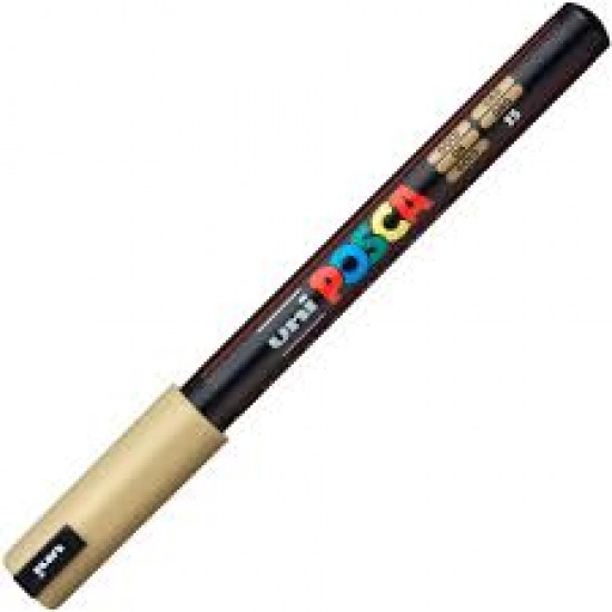 ΜΑΡΚΑΔΟΡΟΣ POSCA 0.7mm PC-1MR ΧΡΥΣΟ